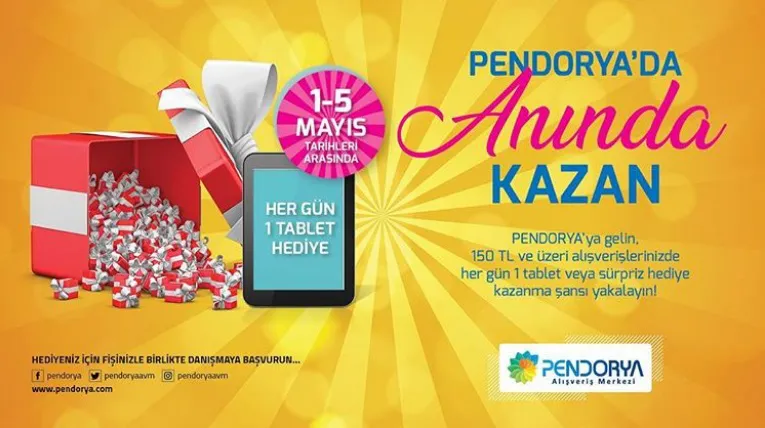 Pendorya'da her gün 1 Tablet Hediye! Pendorya'da her gün 1 Tablet Hediye!
