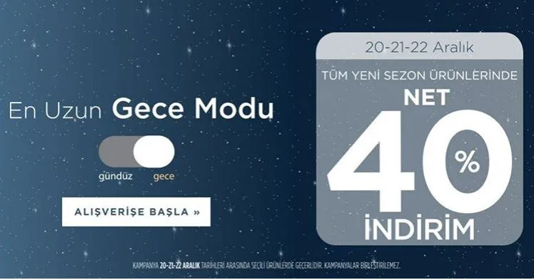 Penti En Uzun Gece Modu! Penti En Uzun Gece Modu!