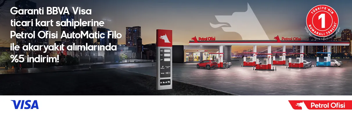 Petrol Ofisi AutoMatic'te Garanti BBVA Visa İşbirliğiyle %5 İndirim Fırsatı!