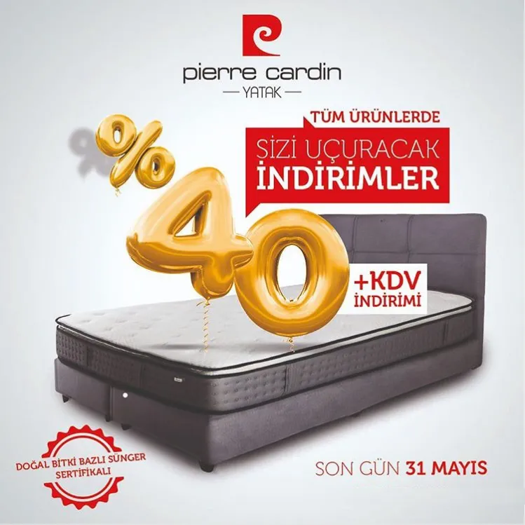 Pierre Cardin Yatak'tan büyük fırsat! Pierre Cardin Yatak'tan büyük fırsat!