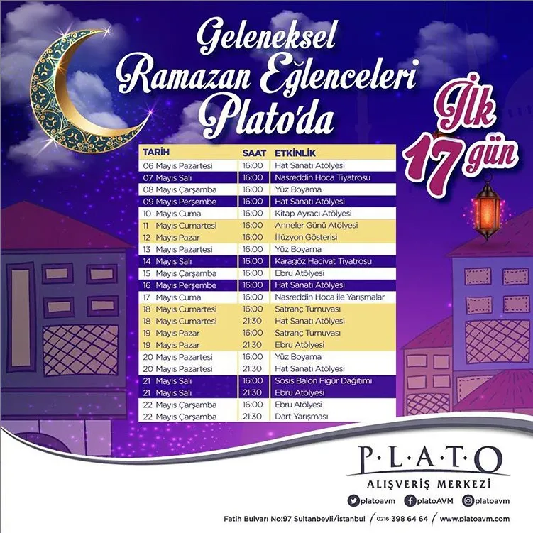 Geleneksel Ramazan Eğlenceleri Plato'da! Geleneksel Ramazan Eğlenceleri Plato'da!