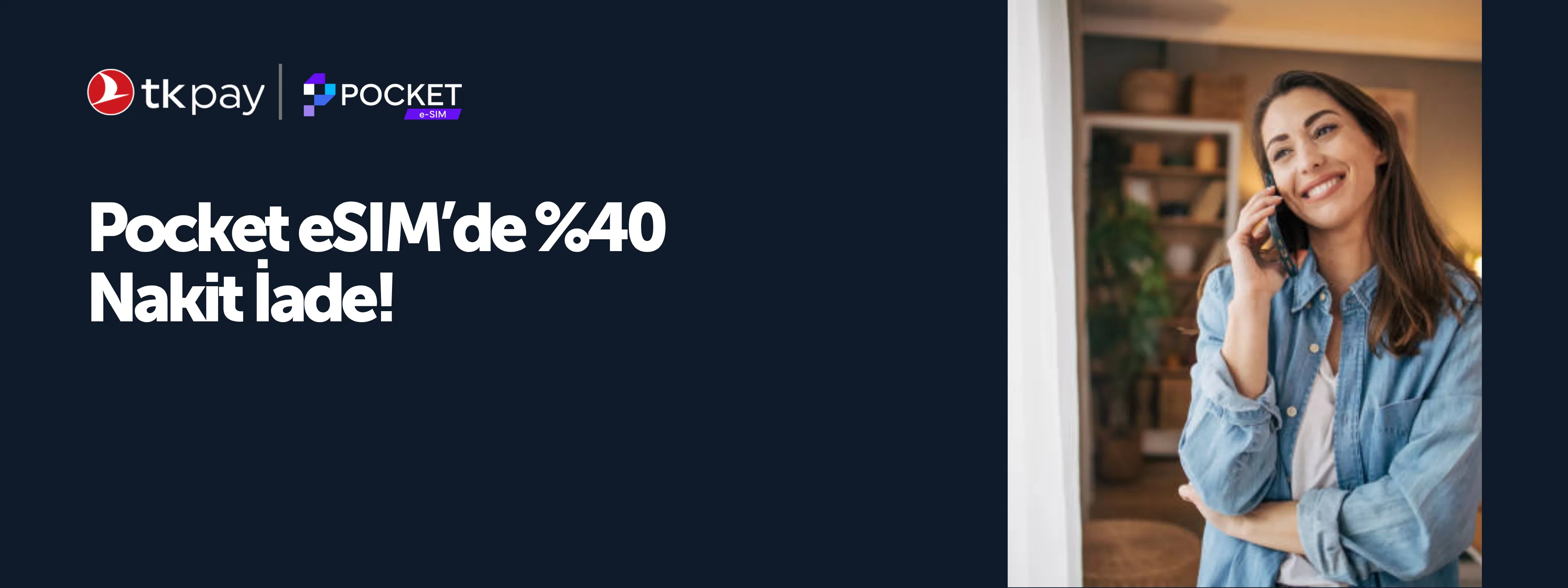 Pocket eSIM'de %40 Nakit İade Kampanyası