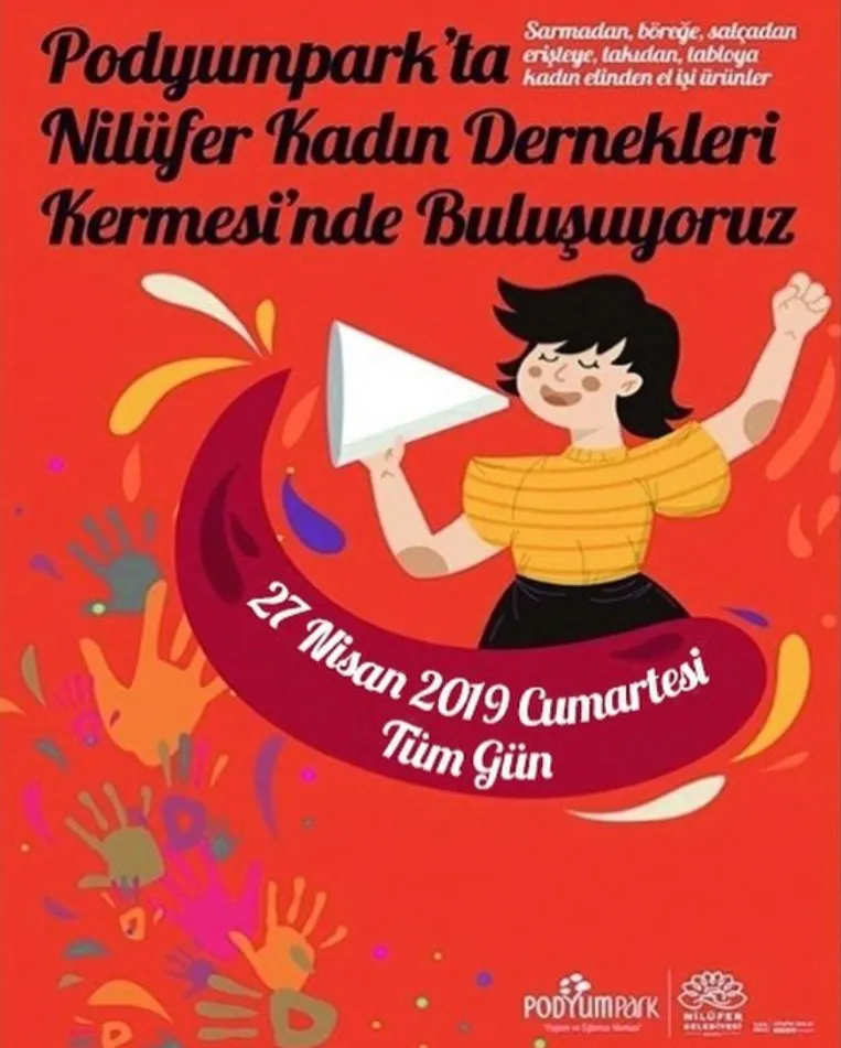 Nilüfer Kadın Dernekleri 27 Nisan Cumartesi günü PodyumPark'ta!
