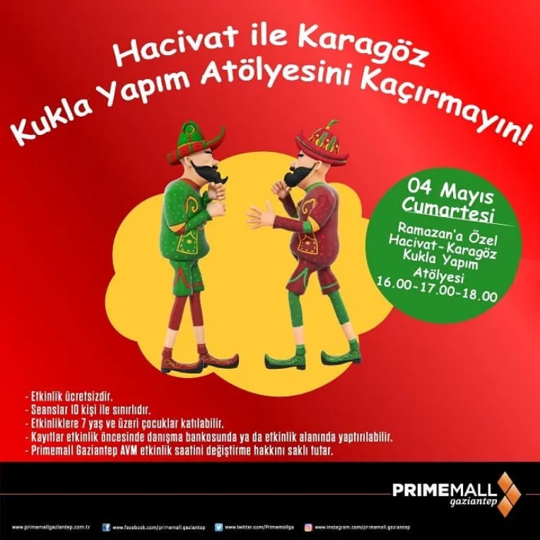 Primemall Gaziantep Kukla Yapı Atölyesi!