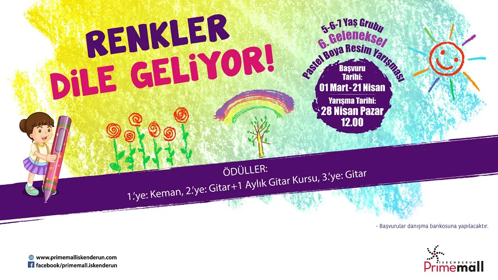 6. Geleneksel Primemall İskenderun Ödüllü Resim Yarışması başvuruları başladı!