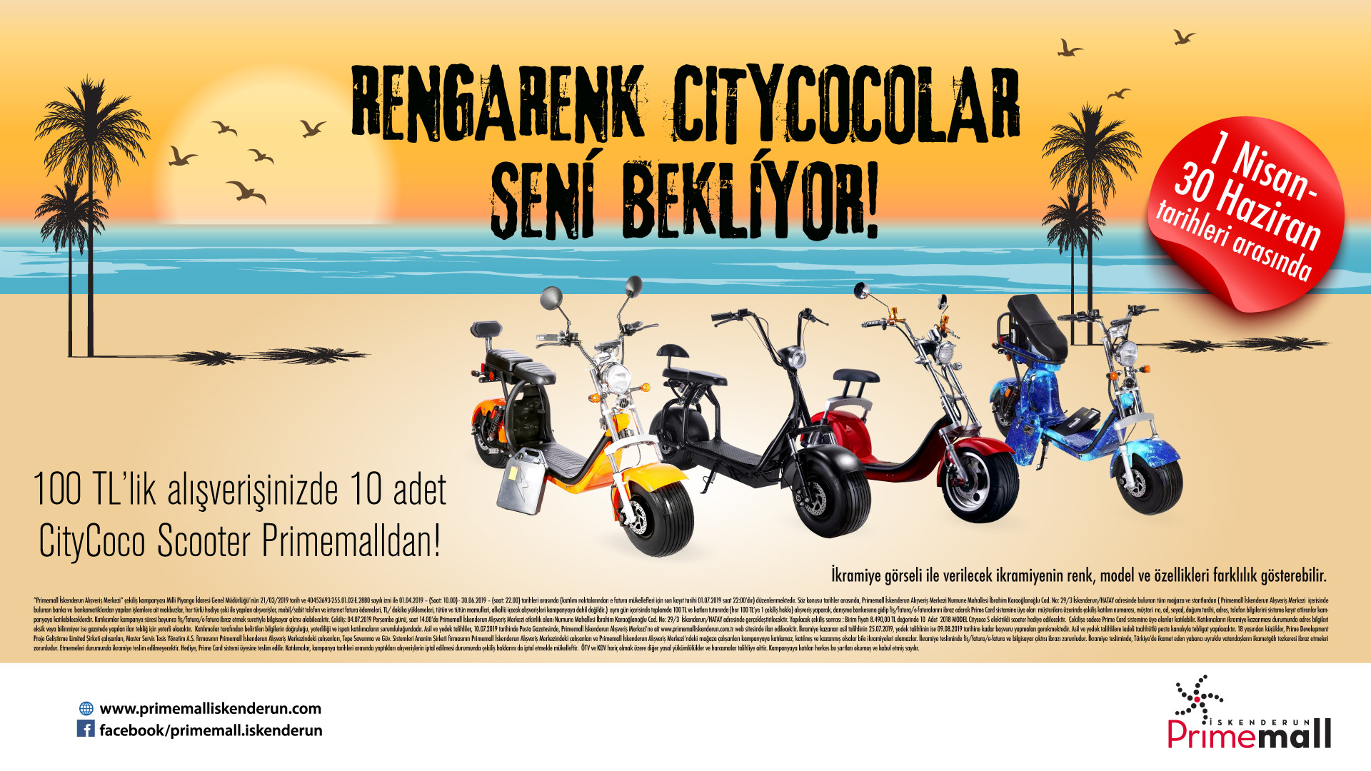Primemall İskenderun Rengarenk Citycocolar Seni Bekliyor Çekiliş Kampanyası!