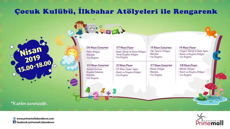 Primemall İskenderun Çocuk Kulübü, İlkbahar Atölyeleri İle Rengarenk! Primemall İskenderun Çocuk Kulübü, İlkbahar Atölyeleri İle Rengarenk!