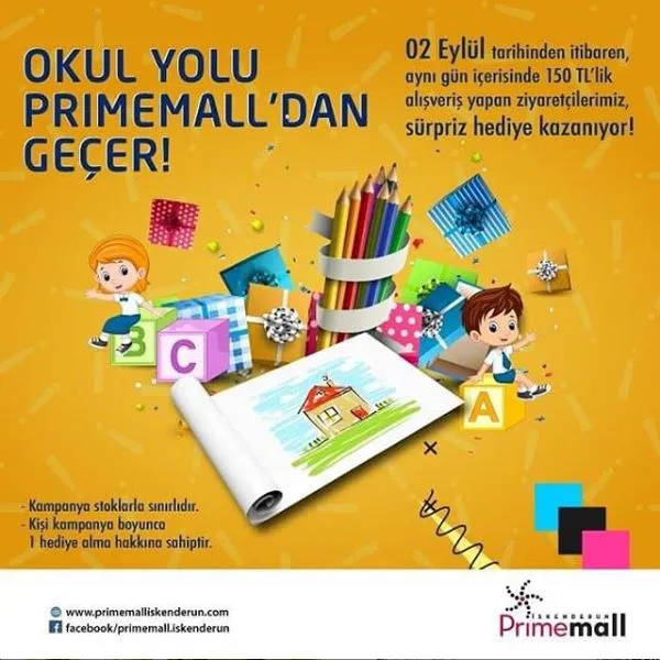 Okul yolu Primemall’dan geçer! Okul yolu Primemall’dan geçer!