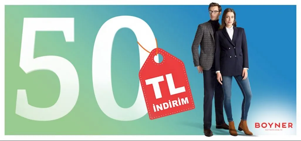 Boyner'de 50 TL indirim QNB Finansbank Cep Şubesinden hediye! Boyner'de 50 TL indirim QNB Finansbank Cep Şubesinden hediye!