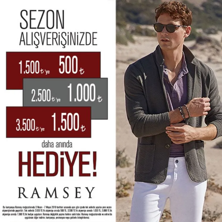 Ramsey’de yeni sezonun en iddialı indirim kampanyası! Ramsey’de yeni sezonun en iddialı indirim kampanyası!
