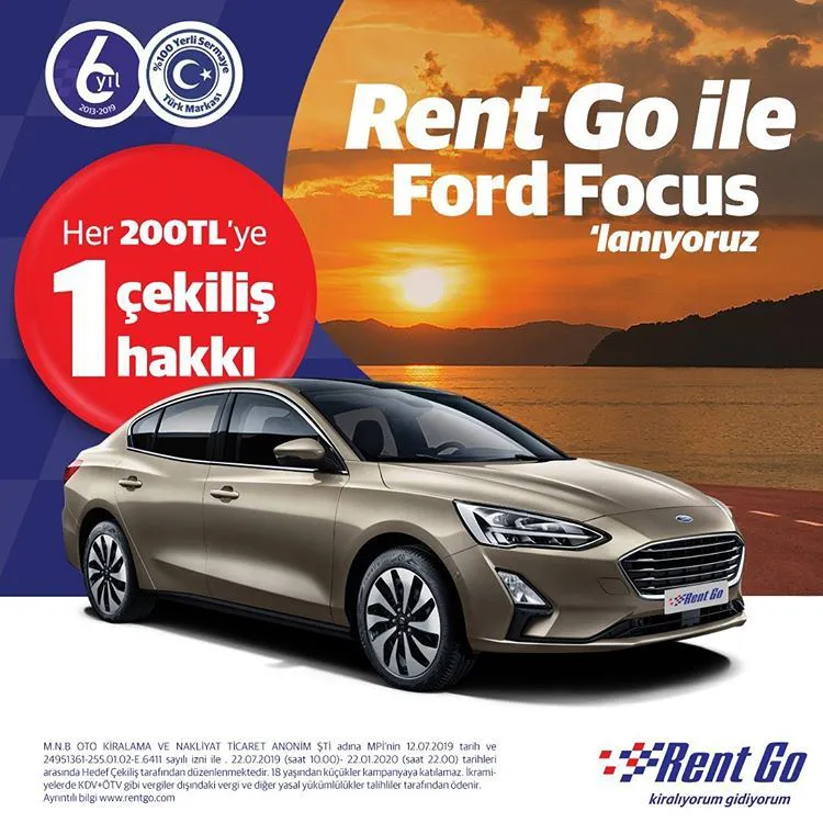 Rent Go Ford Focus Çekiliş Kampanyası!