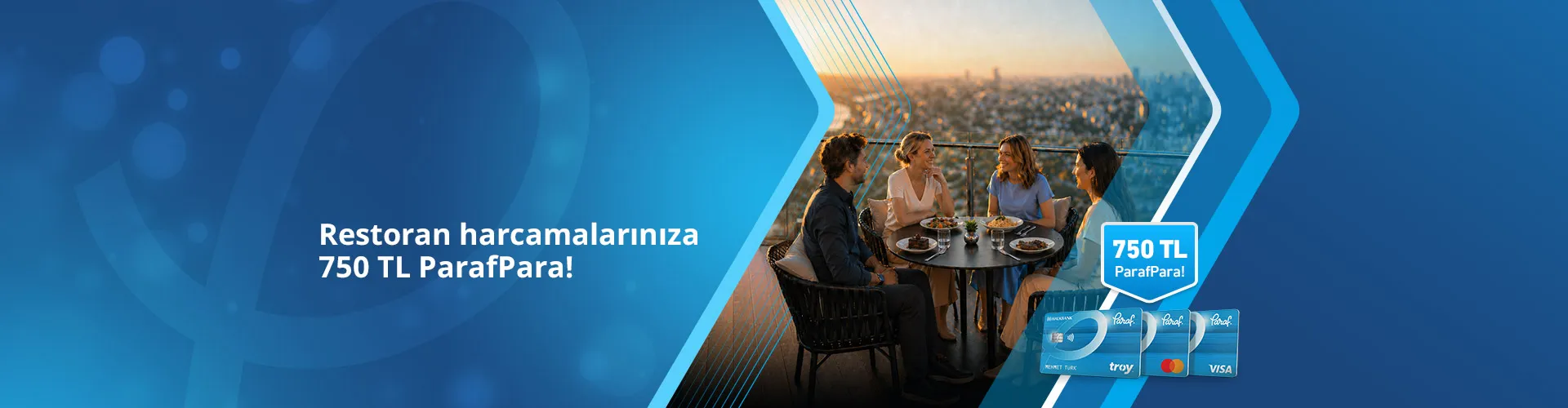 Restoran harcamalarınıza 750 TL ParafPara!