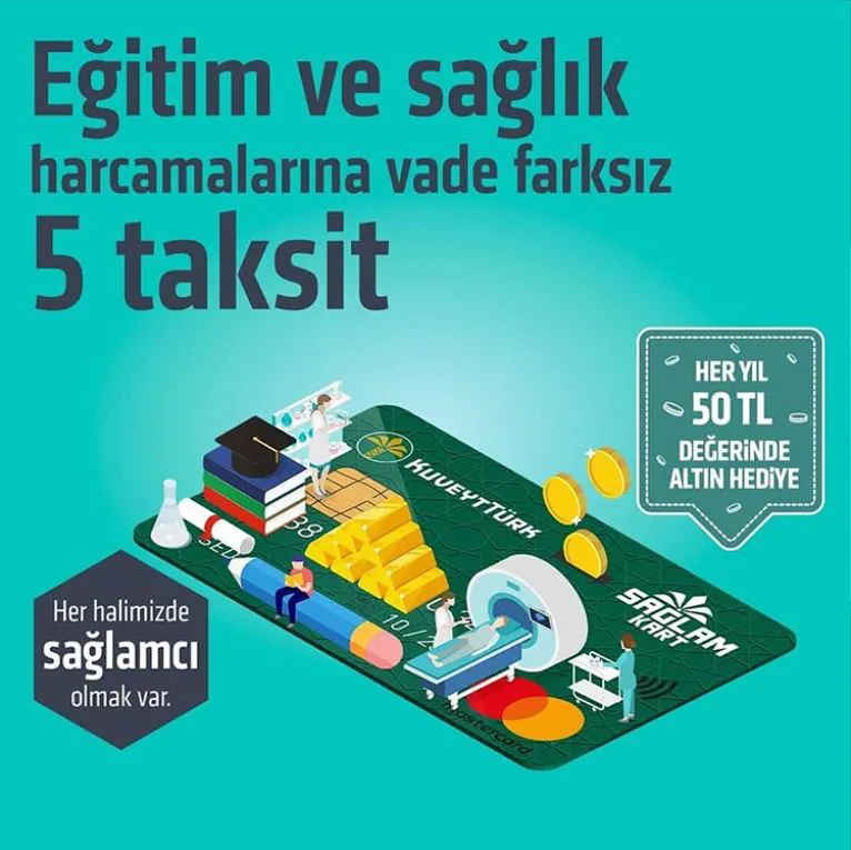 Eğitim ve Sağlık harcamalarınıza vade farksız 5 taksit