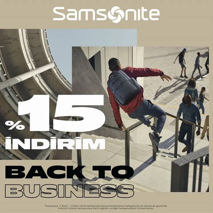 Samsonite %15 İndirim ile Back To Business! Samsonite %15 İndirim ile Back To Business!