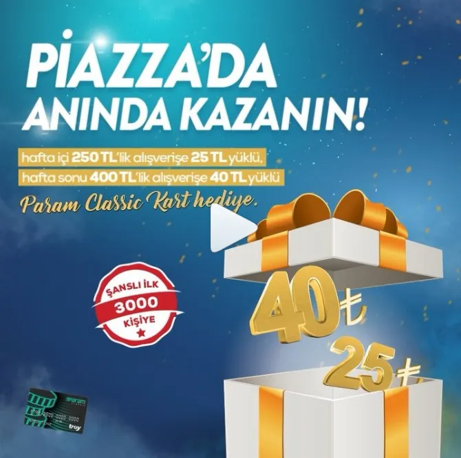Samsun Piazza'da Anında Kazanın! Samsun Piazza'da Anında Kazanın!