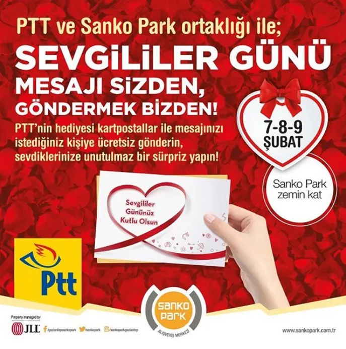 Sevgililer Günü Mesajı Sizden, Göndermek Sanko Park'tan! Sevgililer Günü Mesajı Sizden, Göndermek Sanko Park'tan!