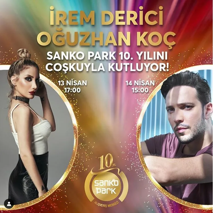 Sanko Park 10 yaşında İrem Derici ve Oğuzhan Koç Konseri! Sanko Park 10 yaşında İrem Derici ve Oğuzhan Koç Konseri!