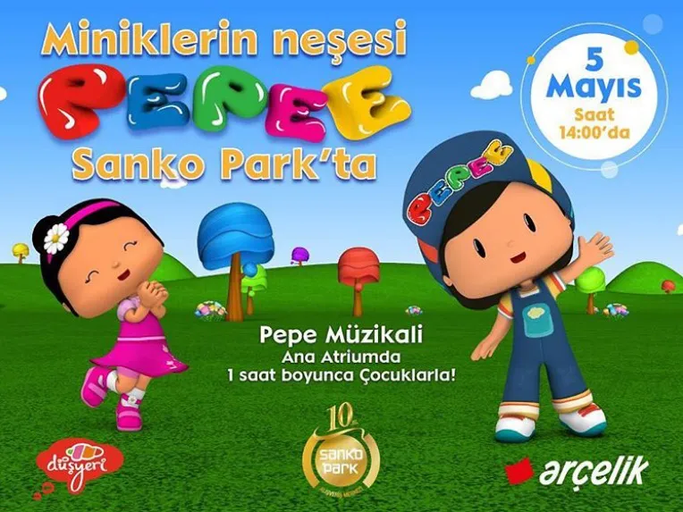 5 Mayıs Pazar Sanko Park Pepee Müzikali!