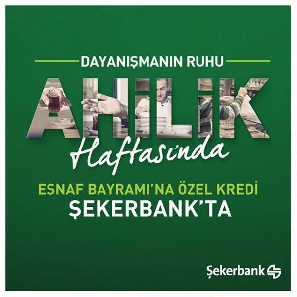 Esnaf Bayramına Özel Kredi Şekerbank'ta! Esnaf Bayramına Özel Kredi Şekerbank'ta!