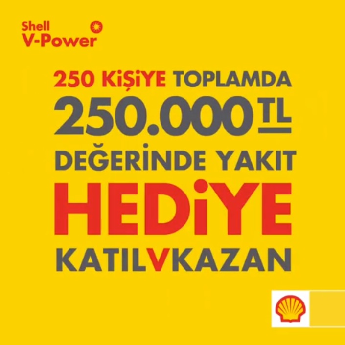 Shell'den 250 kişiye toplamda 250.000 TL yakıt hediye çekiliş kampanyası!