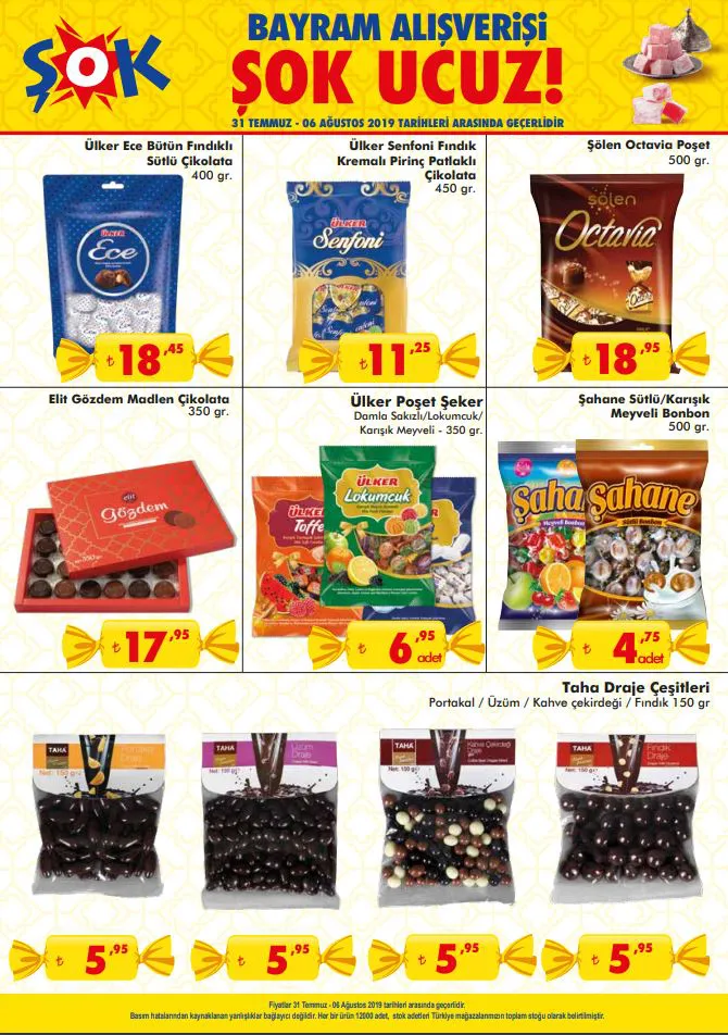 Şok Market Kurban Bayramı Şekeri ve Çikolatalı Aktüel Ürünleri!