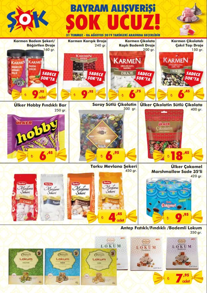 Şok Market Kurban Bayramı Şekeri ve Çikolatalı Aktüel Ürünleri!
