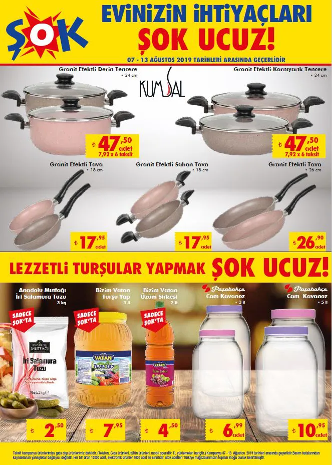 Şok Market 07 - 13 Ağustos Haftanın Aktüel Ürünleri! Şok Market 07 - 13 Ağustos Haftanın Aktüel Ürünleri!