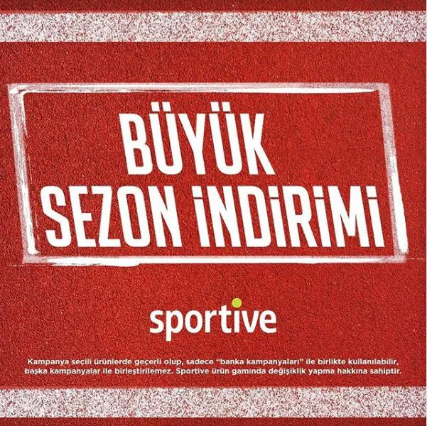 Sportive Büyük Sezon İndirimi!