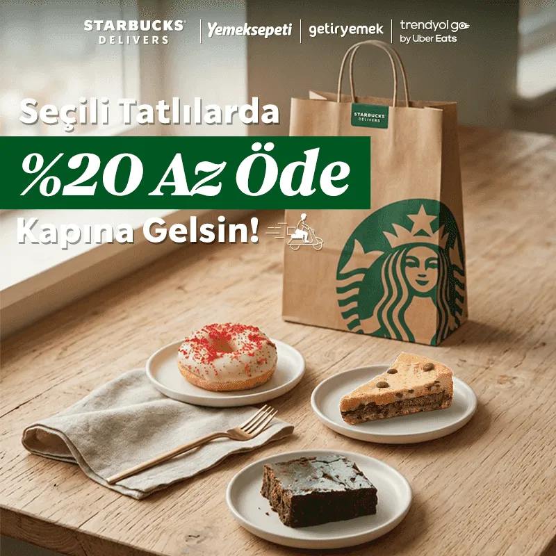 Starbucks Tatlılarda %20 İndirim Kampanyası
