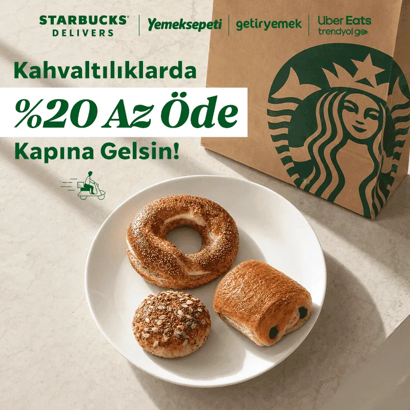 Starbucks Kahvaltılıklarında %20 İndirim - Kapıda Teslim!