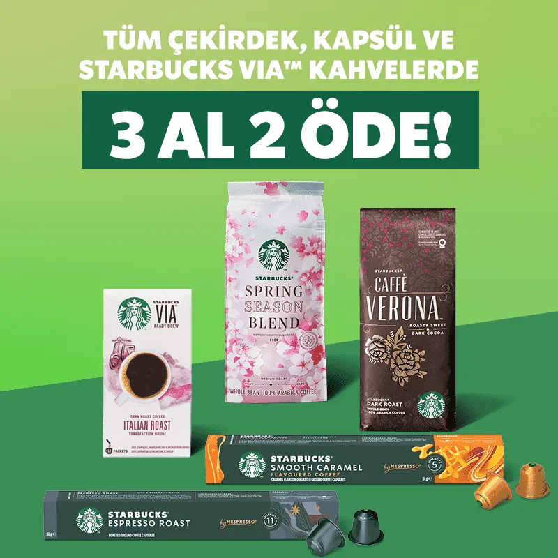 Starbucks'ta 3 Al 2 Öde Kampanyası! Kahve Tutkunlarının Kaçırmaması Gereken Fırsat 