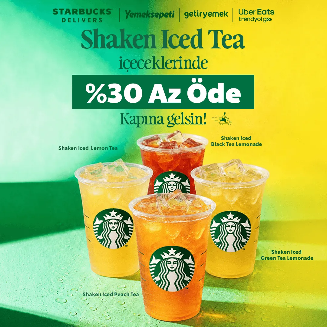 Starbucks Shaken Ice'te %30 İndirim!