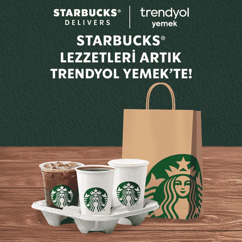 Starbucks Lezzetleri Kapınızda! Trendyol Yemek ile Ücretsiz Teslimat Keyfi