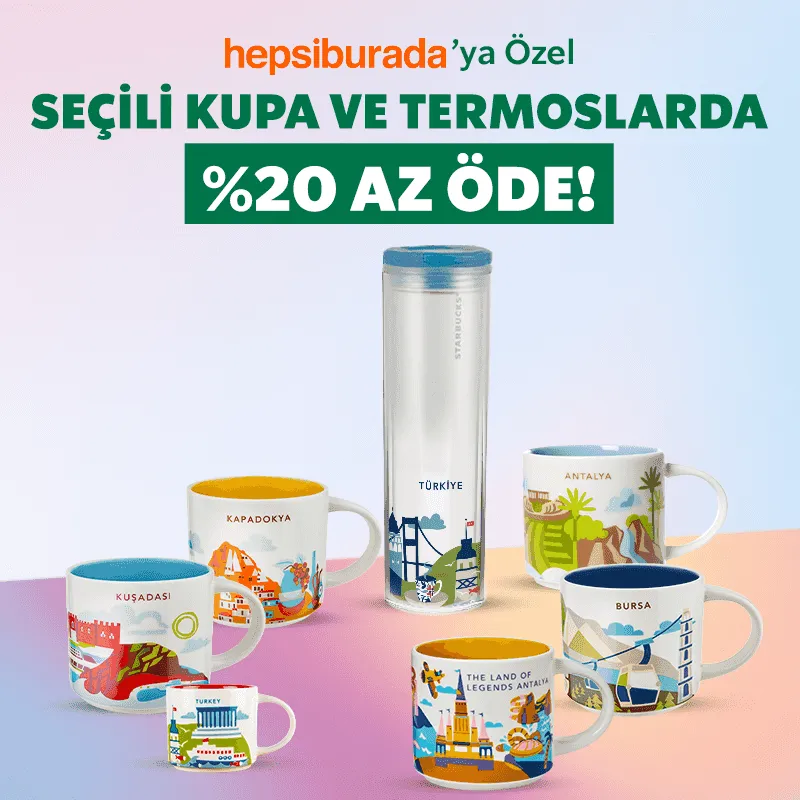 Starbucks Kupa & Termos Kampanyası - %20 İndirim!