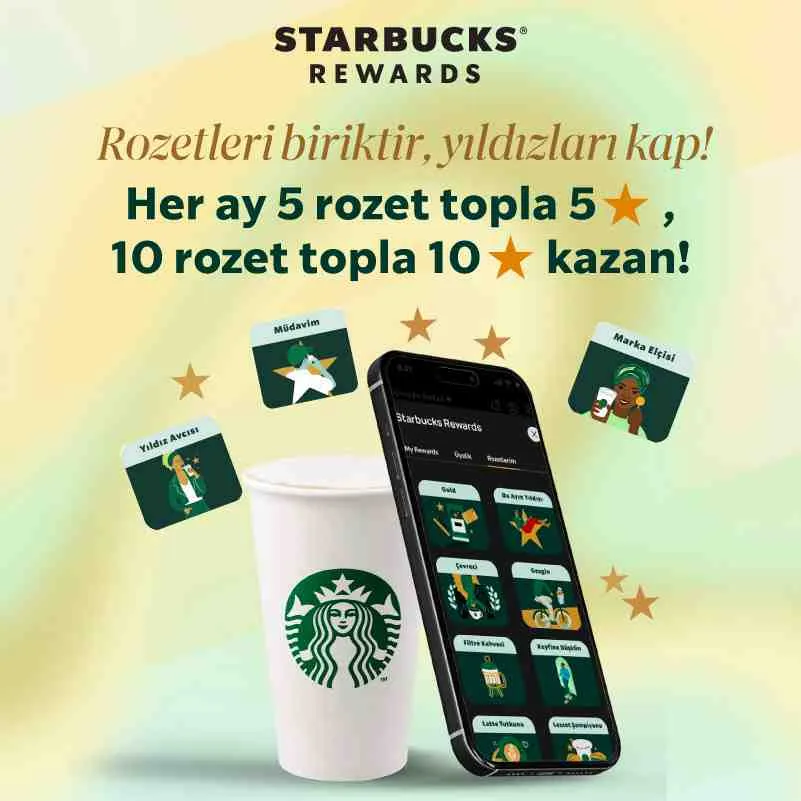 Starbucks Rozet Kampanyası: Rozetleri Topla, Yıldızları Katla! 