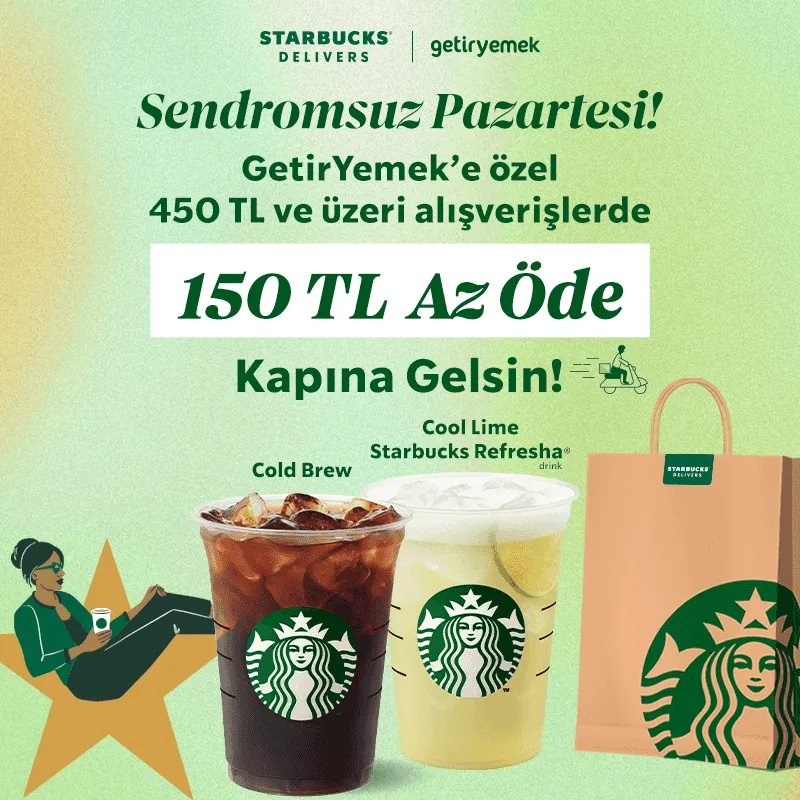 Starbucks GetirYemek Kampanyası: Pazartesi İndirimini Kaçırma!