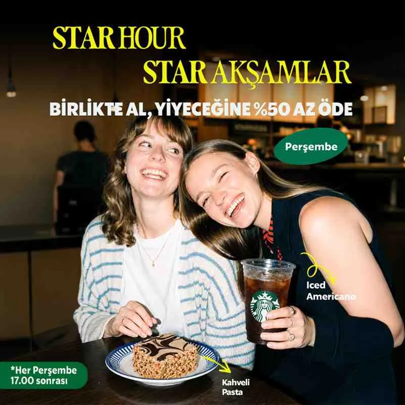 Starbucks Star Akşamlar Kampanyası | Perşembe İndirimi