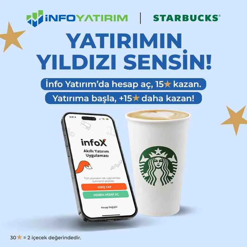 Starbucks ve İnfo Yatırım İş Birliğiyle Yıldızlar Senin Olsun: 30⭐ Hediye Fırsatı!