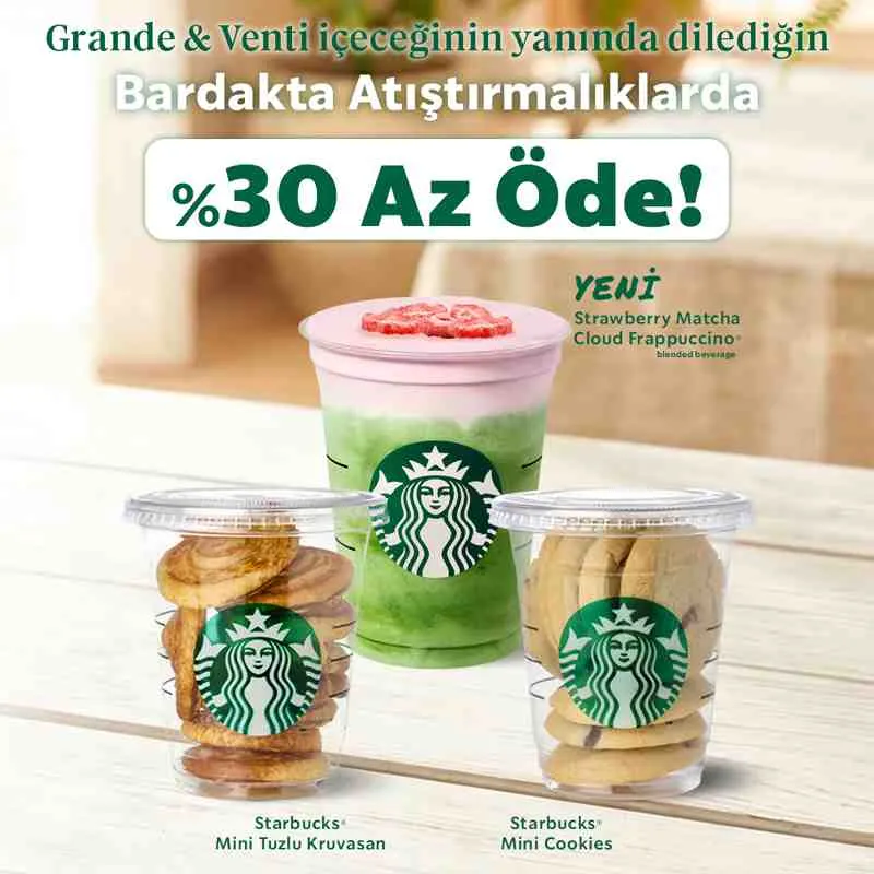 Starbucks Yaz Kampanyası: İçecek & Atıştırmalıkta %30 İndirim!