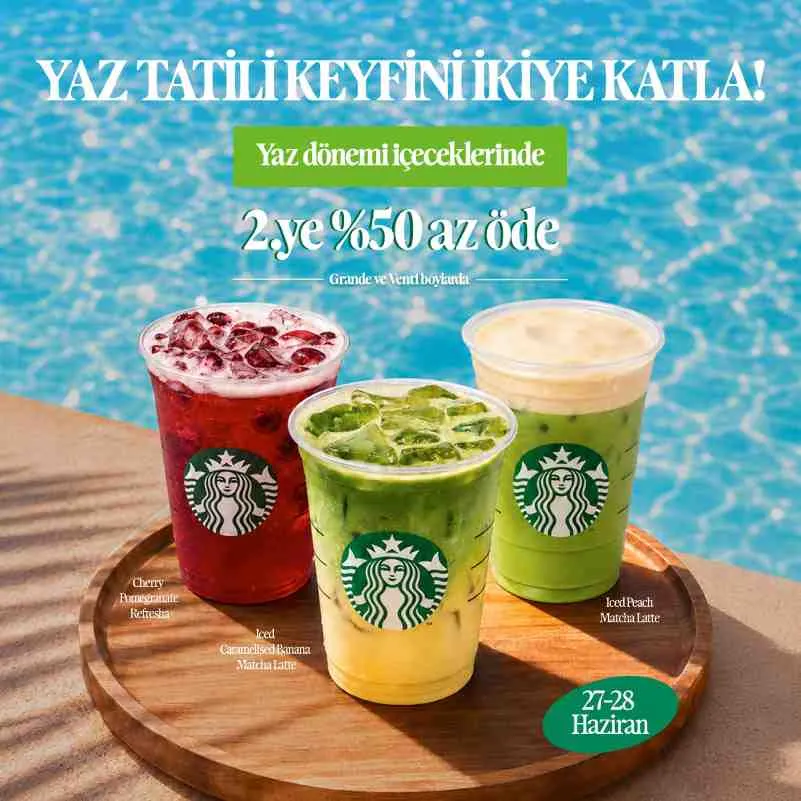 Starbucks Yaz İçeceklerinde %50 Kampanya