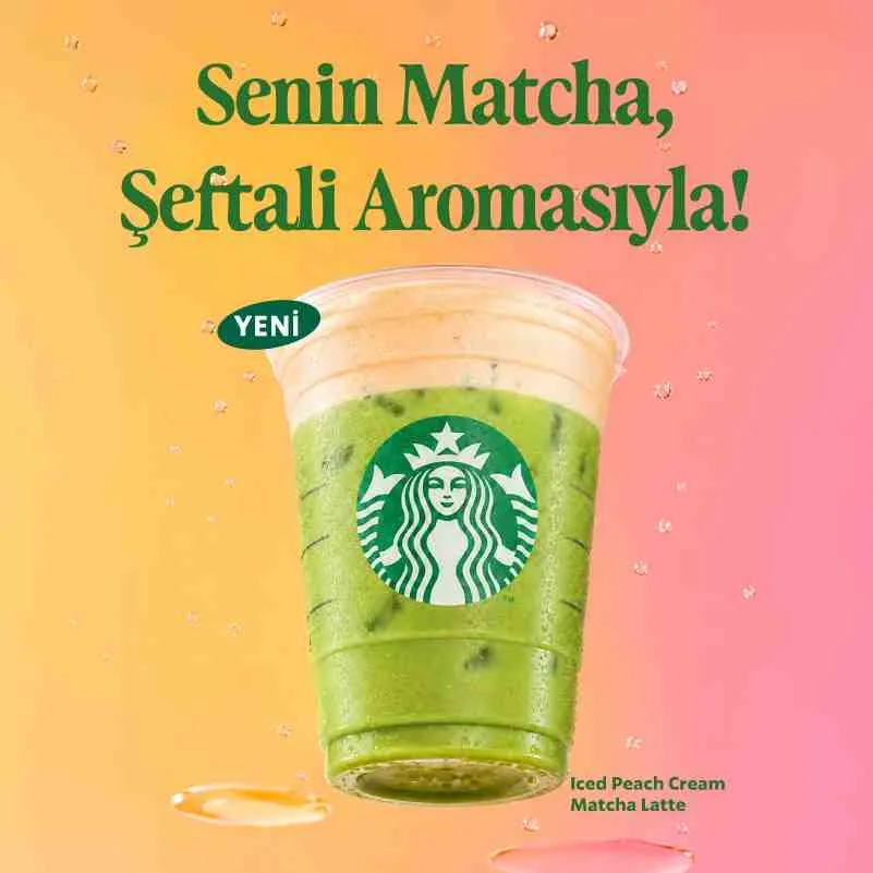 Starbucks Iced Peach Cream Matcha - Yeni Lezzet!