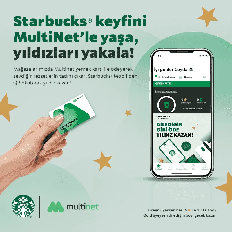 Starbucks Keyfini Multinet Yemek Kartı İle Yaşa: Yıldız Kazanmanın En Kolay Yolu!