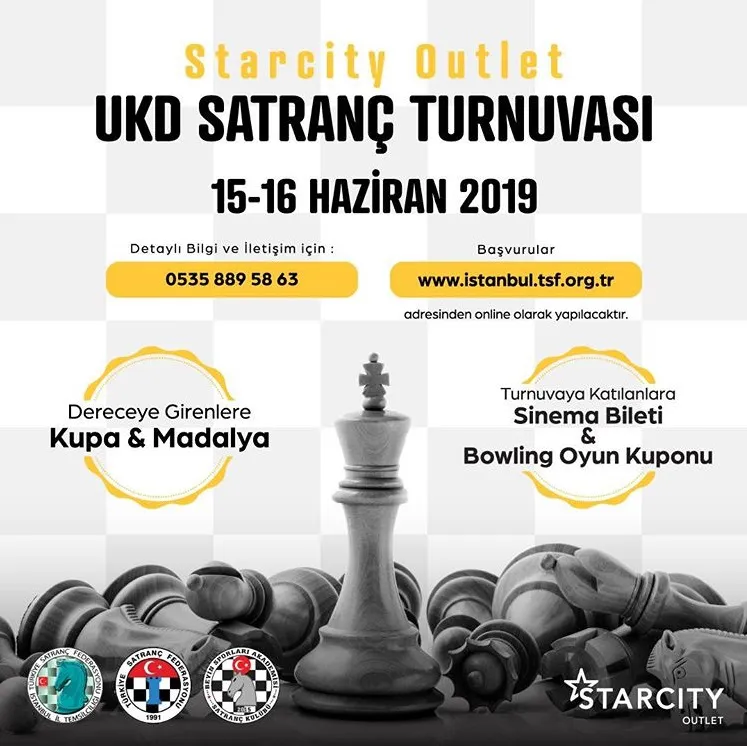 UKD Satranç Turnuvası Starcity Outlet’te başlıyor! UKD Satranç Turnuvası Starcity Outlet’te başlıyor!