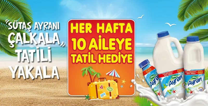 Sütaş Ayranı Çalkala Tatili Yakala 5. Hafta Çekiliş Sonucu Açıklandı!