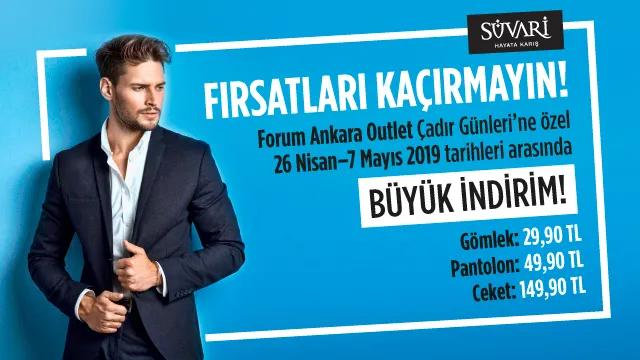 Forum Ankara Outlet Çadır Günleri Büyük Süvari İndirimi!