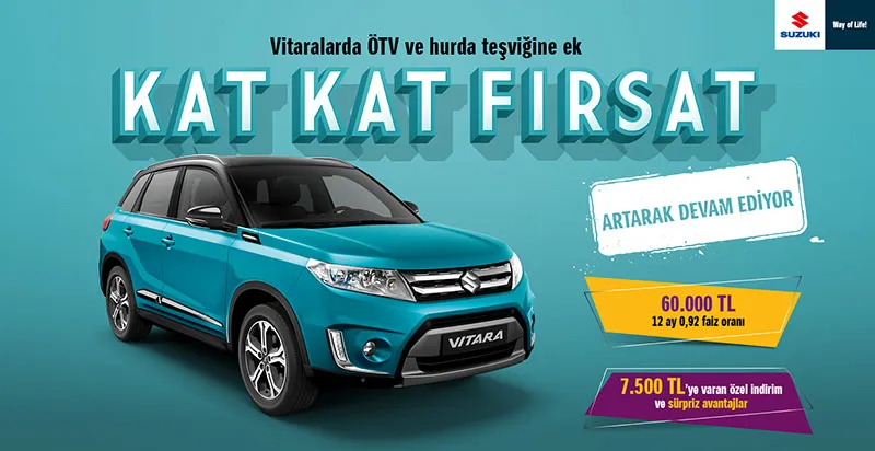 Vitaralarda ÖTV ve hurda teşviğine ek kat kat fırsat! Vitaralarda ÖTV ve hurda teşviğine ek kat kat fırsat!