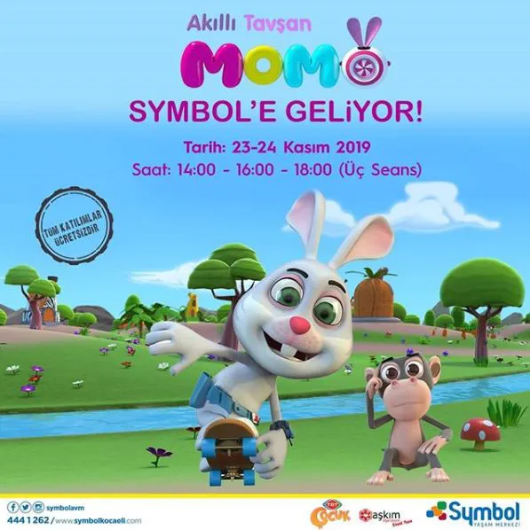 Symbol AVM Akıllı Tavşan Momo Müzikal Etkinliği! Symbol AVM Akıllı Tavşan Momo Müzikal Etkinliği!