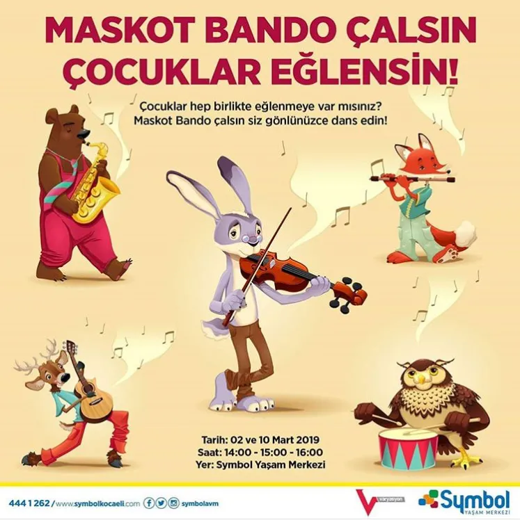 Çocuklar, Symbol AVM'de Maskot Bando çalsın, siz eğlenin!