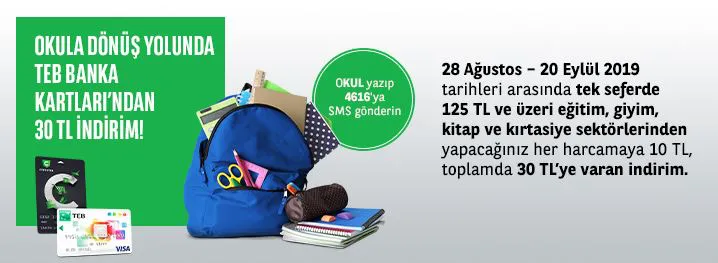 TEB Banka Kartlarından Eğitime Destek Kampanyası! TEB Banka Kartlarından Eğitime Destek Kampanyası!