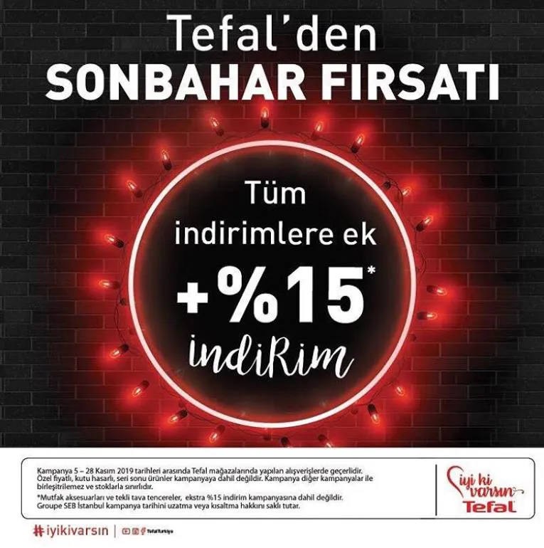 Tefal'den Ek %15 İndirim ile Sonbahar Kampanya Fırsatı!